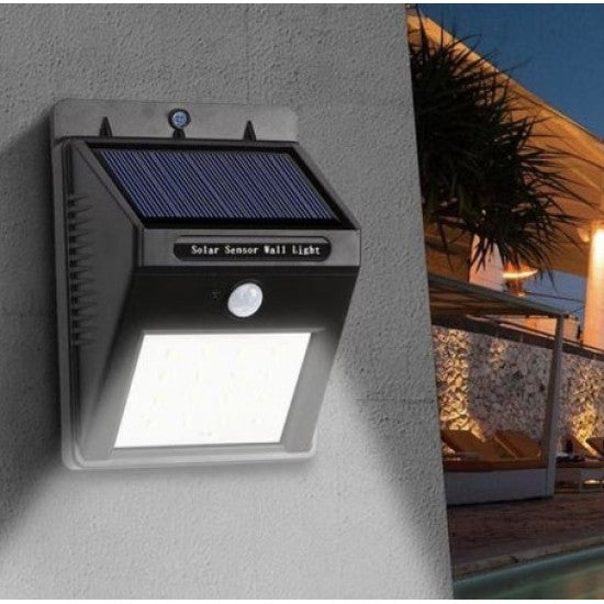 Set de 8 lámparas solares con sensor de movimiento