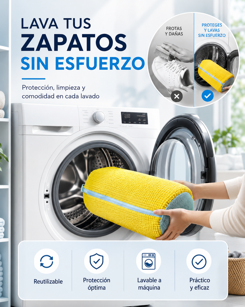 Bolsa de lavado para zapatos – protege tu calzado en la lavadora