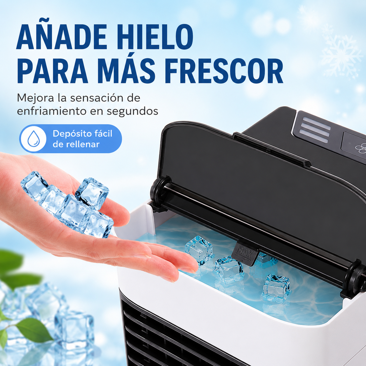 Mini Aire Acondicionado Portátil 3 en 1 con Carga USB