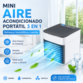 Mini Aire Acondicionado Portátil 3 en 1 con Carga USB