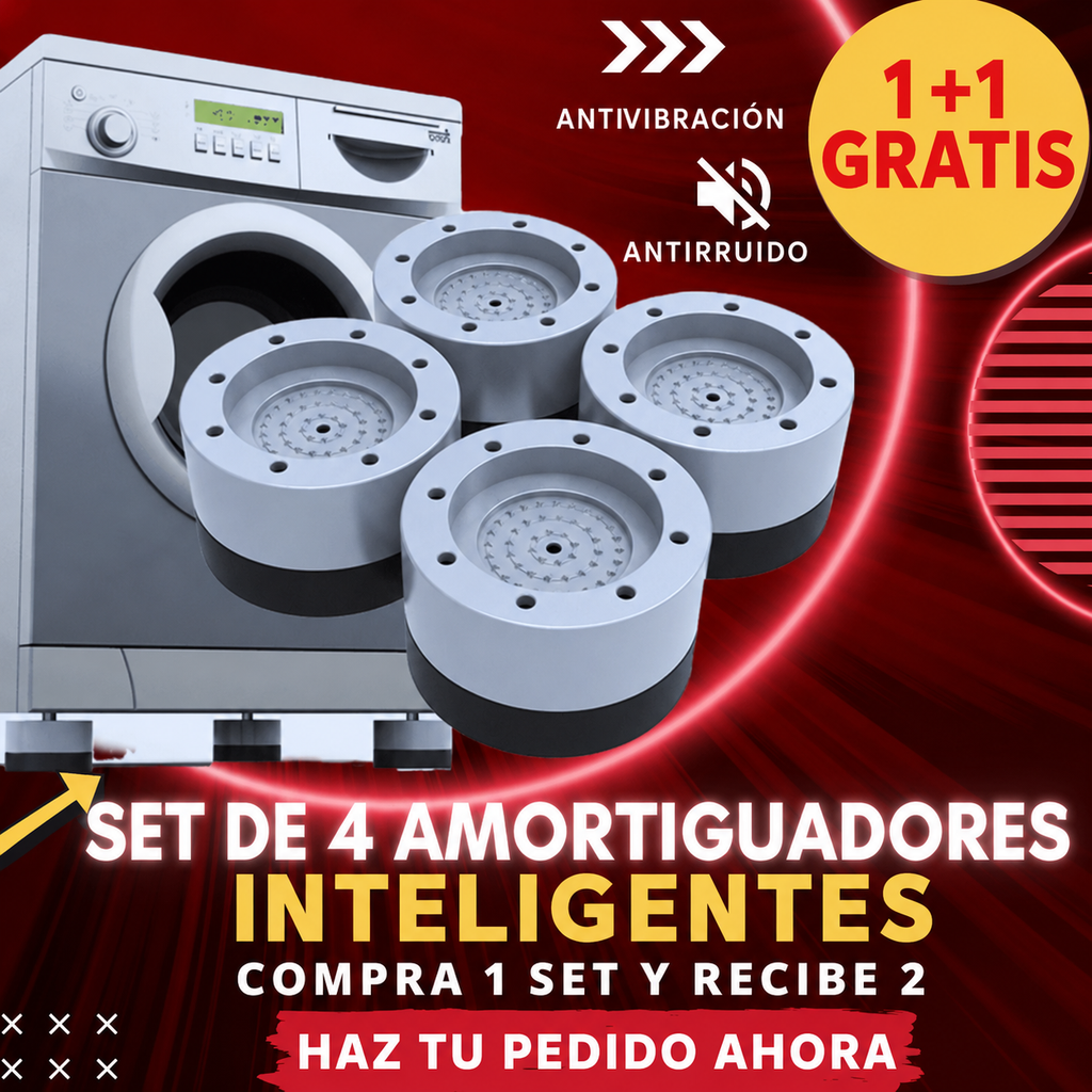 1+1 GRATIS — Soportes antideslizantes para lavadora, set de 4 unidades
