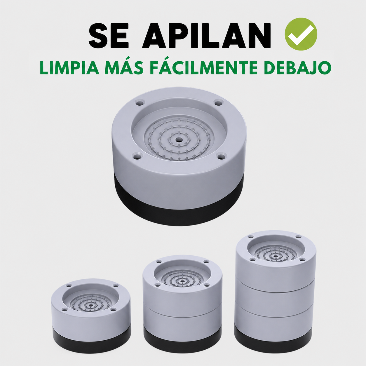 1+1 GRATIS — Soportes antideslizantes para lavadora, set de 4 unidades