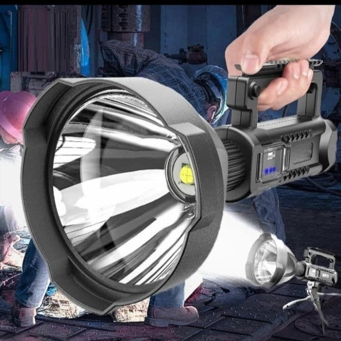 Súper Linterna de mano 2500 W, trípode, 4 modos de iluminación, Luz 500m