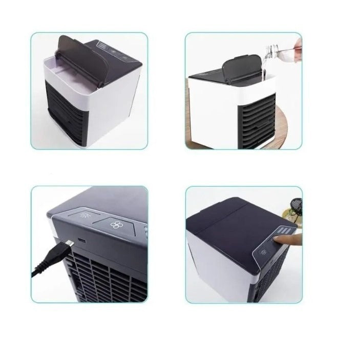 Mini Aire Acondicionado Portátil 3 en 1 con Carga USB