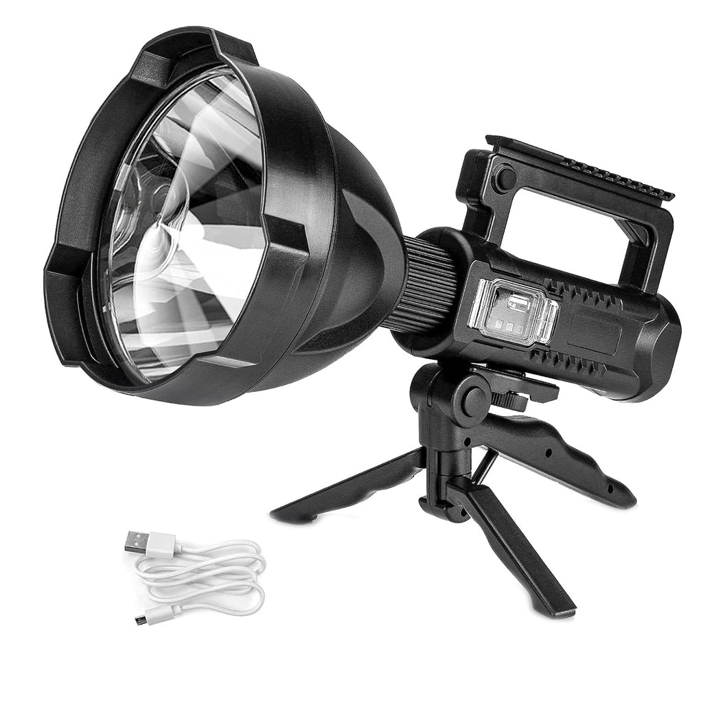 Súper Linterna de mano 2500 W, trípode, 4 modos de iluminación, Luz 500m