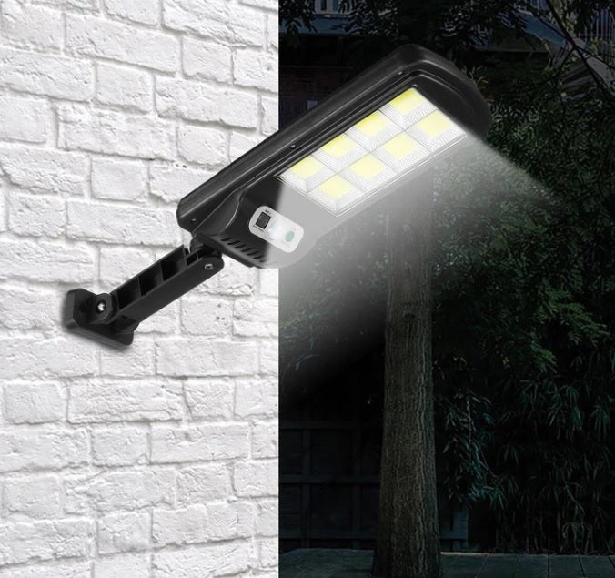 Set x2 Lámpara con Carga Solar 100W, 160 LED COB, mando a distancia